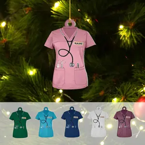 Personalized Nurse Ornament Nurse Scrubs Ornament Nurse Life Ornament Nurse Gift Nurse Scrubs Ornament Nurse Ornament for (Nurse 19)