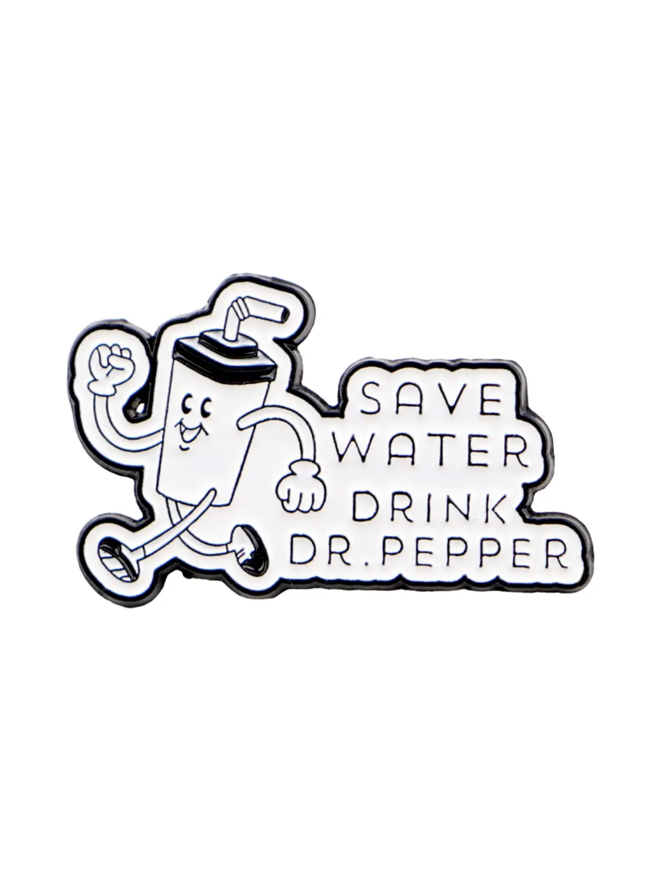 Cute Drink Quote Lapel Brooch Pin Badge, Zinc Alloy Cartoon Design, Fashion Party Clothing Accessory, Casual Style, All Seasons, Durable Metal Pins