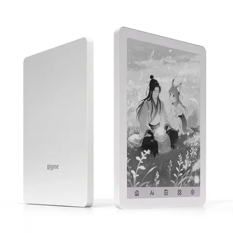 Bigme B6 Monochrome Eink eReader Device, Dedicated Ebook Reader with 300 PPI, 4+64GB + 1TB TF Card Slot, Android 14, Google Play 3rd-Party Apps, Warm-Cold Light, Anti-Glare, No Blue Light, Eye-Friendly, Paper-Like Display, Audiobook Support, Bluetooth