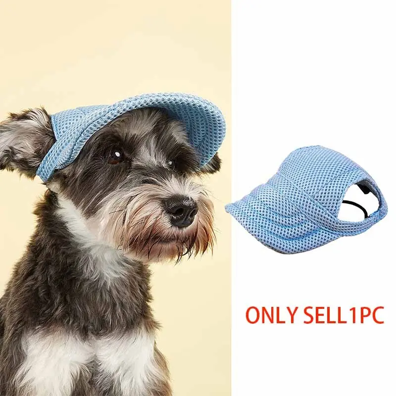 Dog Baseball Hat Adjustable Breathable Mesh Funny Small Dog Hat Outdoor Sun Hats for Dogs Hat for Dogs with Ear Holes for Hiking Teddy Tzu Terriers（1pcs）