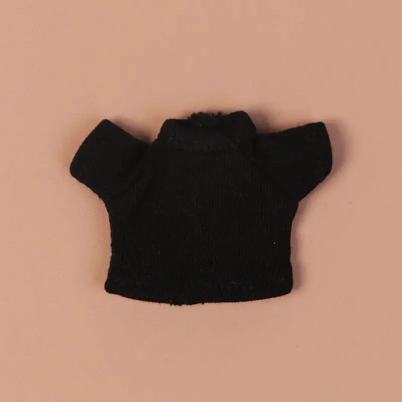 1 PCS Casual All-Seasons Pure Cotton Ob11 BJD Doll Clothing Set - T-shirt & Denim Shorts, Fits 1/12 BJD, Obitsu11, Ob11 Molly Doll Accessories, Good Quality, Dropshipping Small Gift
