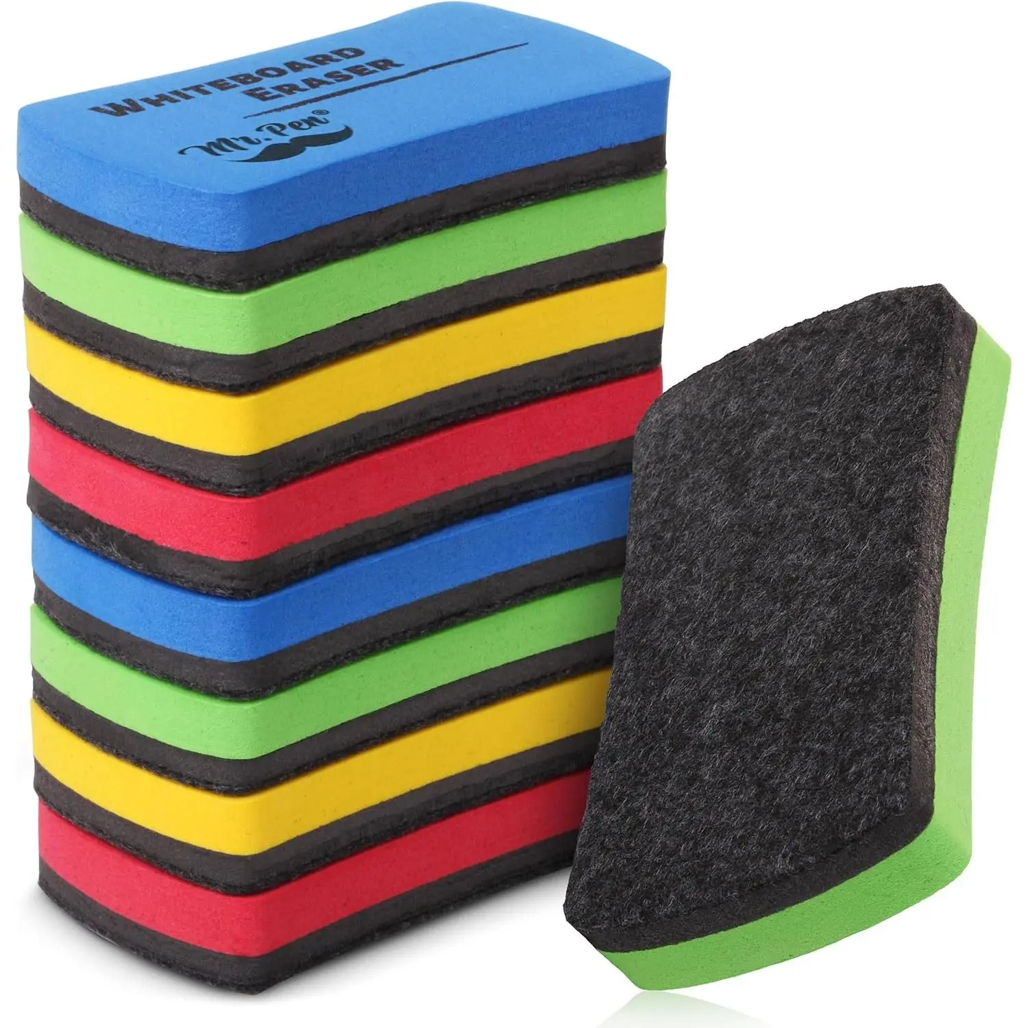 -  Dry Erase Erasers, 8 Pack, Assorted Colors, White Board Erasers Dry Erase Board Eraser