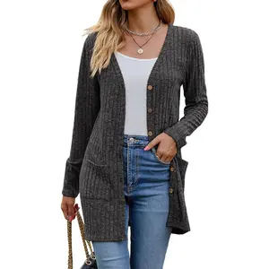 Women's 2026 Spring Fashion Lightweight Soft Knit Cardigan Long Sleeve Open Front CoatGift