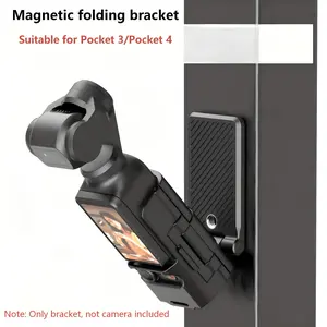 Magnetic Folding Camera Bracket, Multifunctional Adapter Frame, Compatible with Fill Light & Microphone, 1/4 Threaded Interface, Dji Pocket 3/4, Photography Camera Accessories
