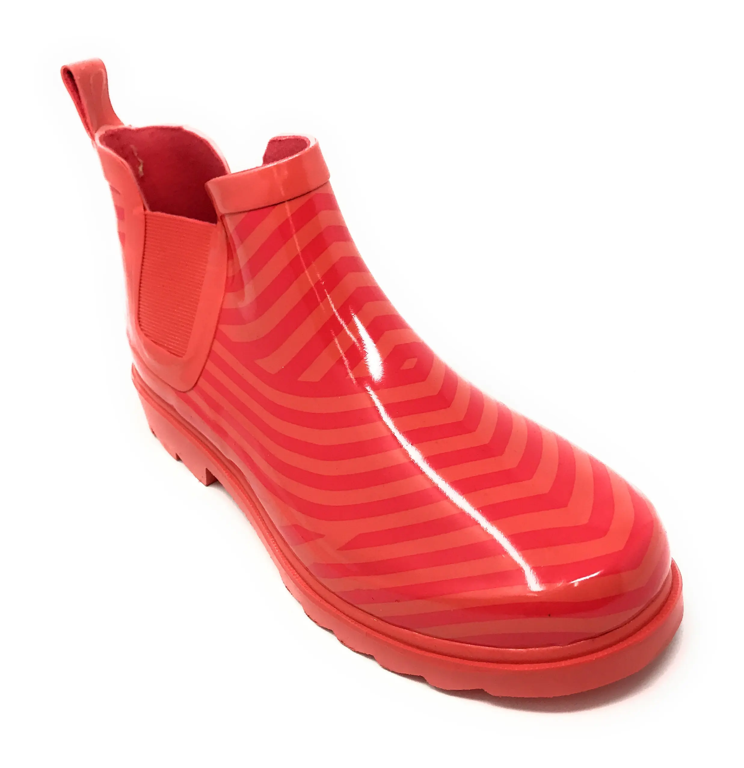 Forever Young Women's Chevron Print Rubber Rain Shoes, Rain Shoes