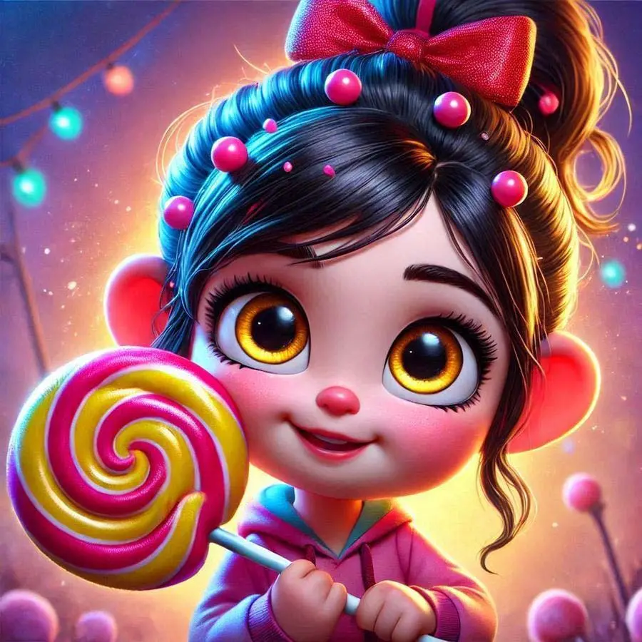 1pcs 5D DIY diamond painting kit, 5D diamond art set, DIY decoration, Craft, candy, bow, lights diamond painting kit full round drill DIY, mosaic, diamond art, DIY art home decor, suitable for Halloween and Christmas.