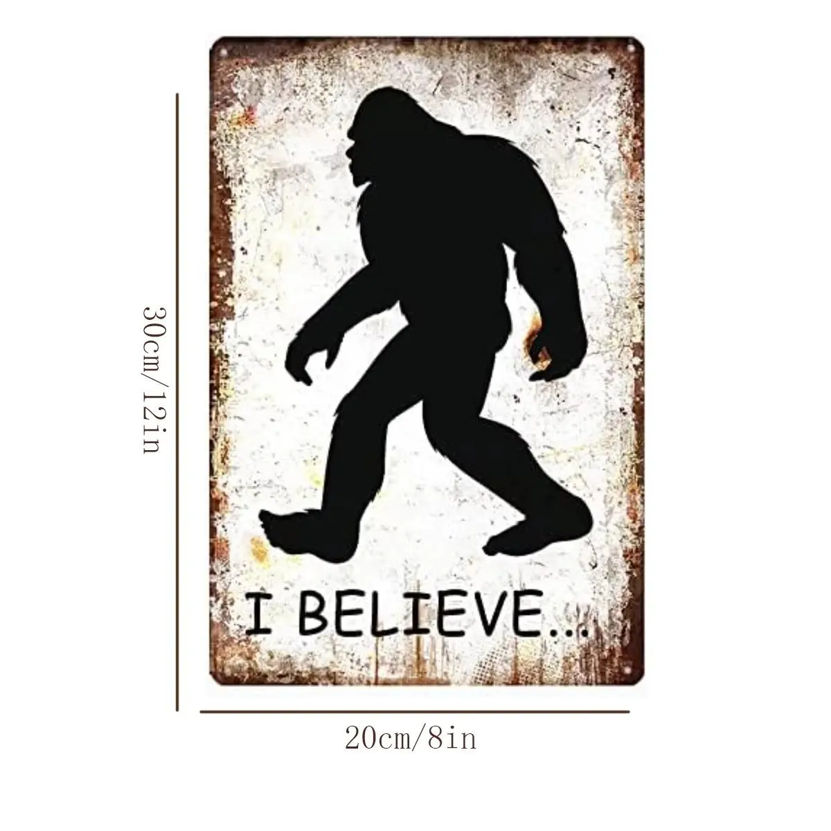Bigfoot Pattern Metal Sign, Vintage Metal Sign, Decorative Plaque for Home Living Room Bedroom, Home Decor, Room Decor, No Frame, Rustic Farmhouse Design, Vintage Plaque Decoration