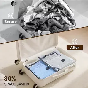 15 Pack Vacuum Compression Bags with Cordless Pump – Save Luggage Space