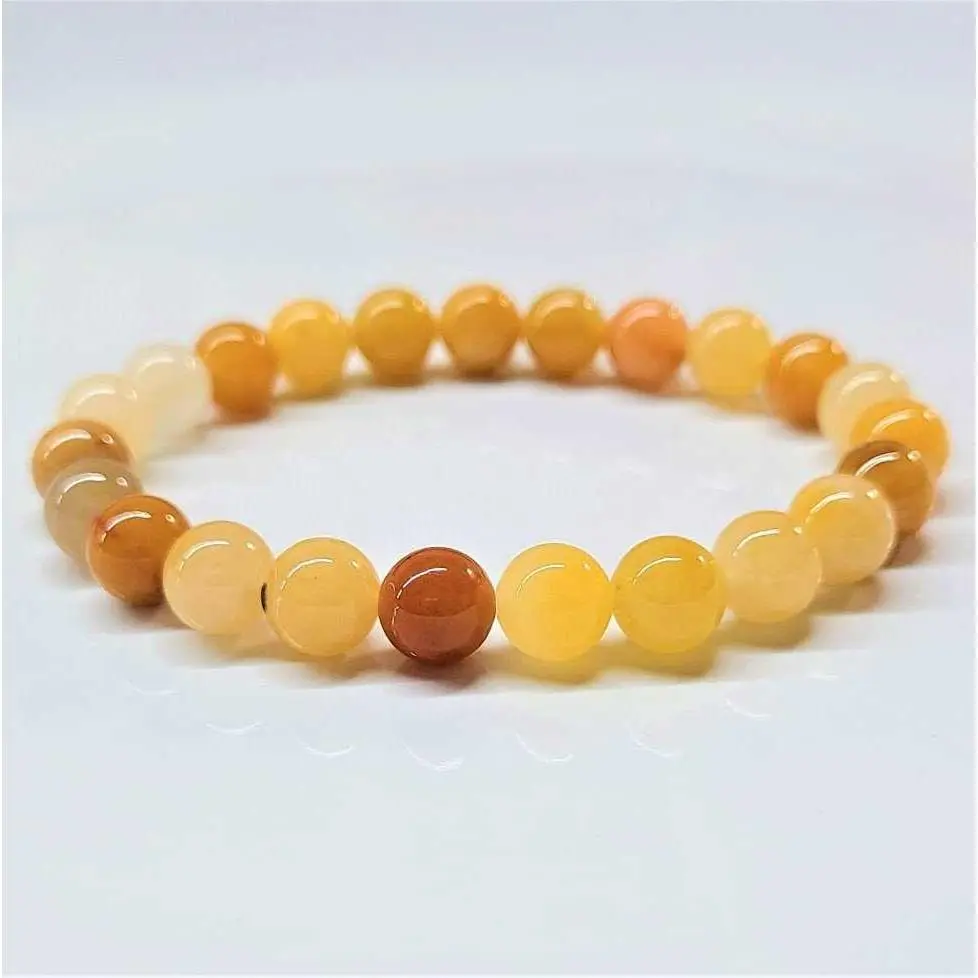 Yellow Jade Stackable Bracelet