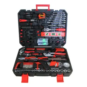 239 Piece Tool Set with Tool Box Complete Home Repair Kit Portable Hand Tool Kit Carbon Steel Tools for DIY Household Garage Office Mechanic Set with Screwdrivers Hammer Pliers