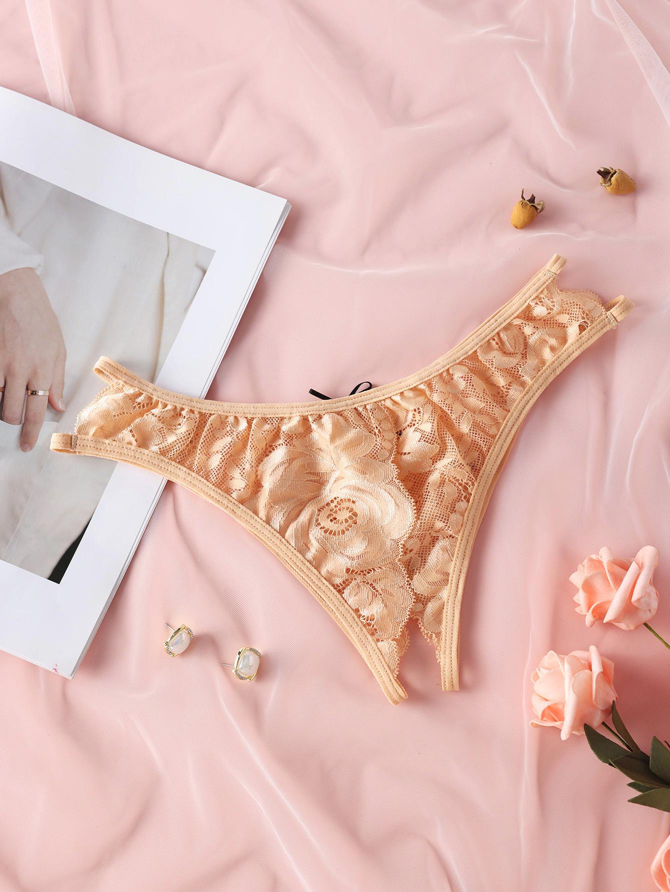 Hotcom Women's Sexy Panties Popular Style  Crotchless Design Showing Curves Ideal for Home Wear Comfortable Everyday Underwear