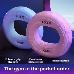 Macaron Silicone Grip Ring Double Strength Professional Practice Hand Strength Hand Strength Trainer Finger Rehabilitation Training Grip