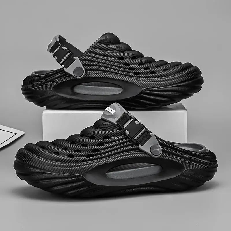 Men's Fashion EVA Clogs, Hollow-Out Open Toe Platform Sandals, Lightweight Comfortable Shoe for Casual Outdoor and Beach Wear, Footwear