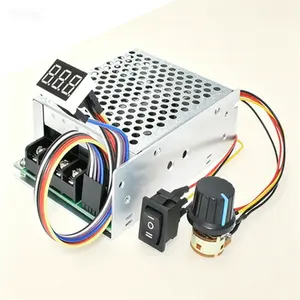 60A PWM DC Motor Speed Controller 10-55V Adjustable Digital Display Forward Brake Reverse Switch Control 12V 24V 36V 48V Brushed Motor Speed Regulator for Power Wheels Heavy Duty