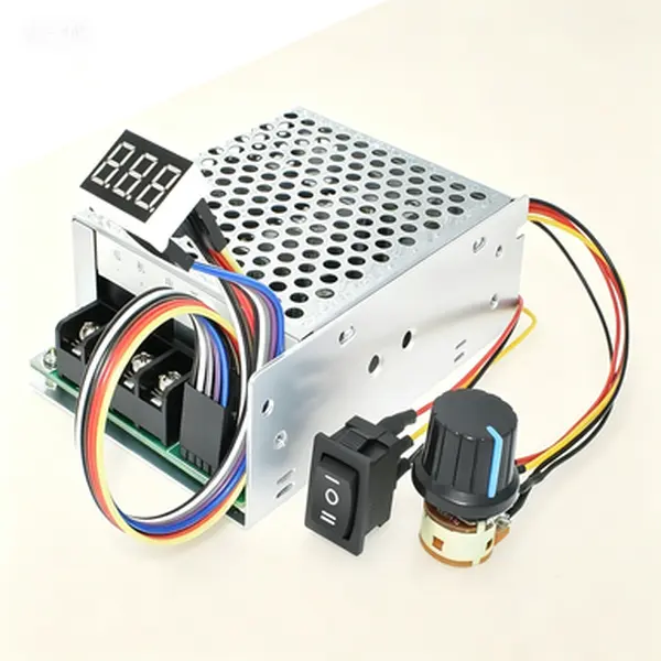 60A PWM DC Motor Speed Controller 10-55V Adjustable Digital Display Forward Brake Reverse Switch Control 12V 24V 36V 48V Brushed Motor Speed Regulator for Power Wheels Heavy Duty