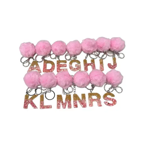 Iris Initial Letters Small Charms Decorative with Keychain (#CL12) By Iris & Rainbow