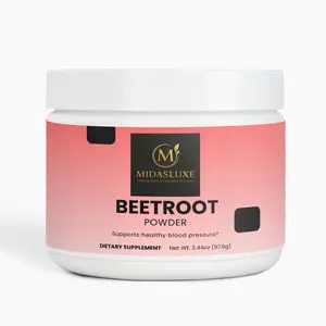 Midas Luxe Beetroot Powder Natural Healthcare Vitamin Dietary Supplement for Healthy Circulation Energy Boost Edible Fitness