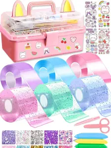 6 PCS Nano Tape Bubble Kit for Kids with Box, Nano Tape Squishy Maker Kit, Nano Bubble Tape Kit, Nano Tape Bubbles