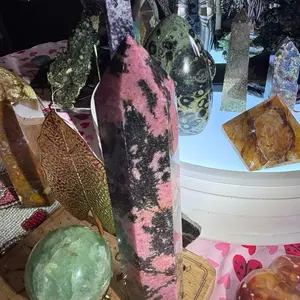 Rhodonite Tower – Heart Healing, Emotional Balance & Grounded Love Energy