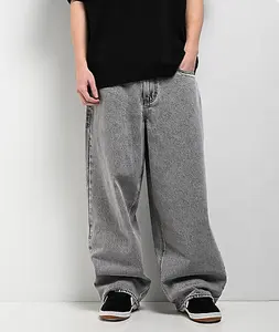 Empyre Scramble Grey Wash Ultra Wide Jeans