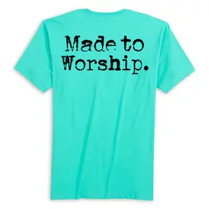 Made to Worship Women's Fitted Crew Neck Short Sleeve Tee in 100% BCI Combed Ringspun Cotton for Summer Casual Wear