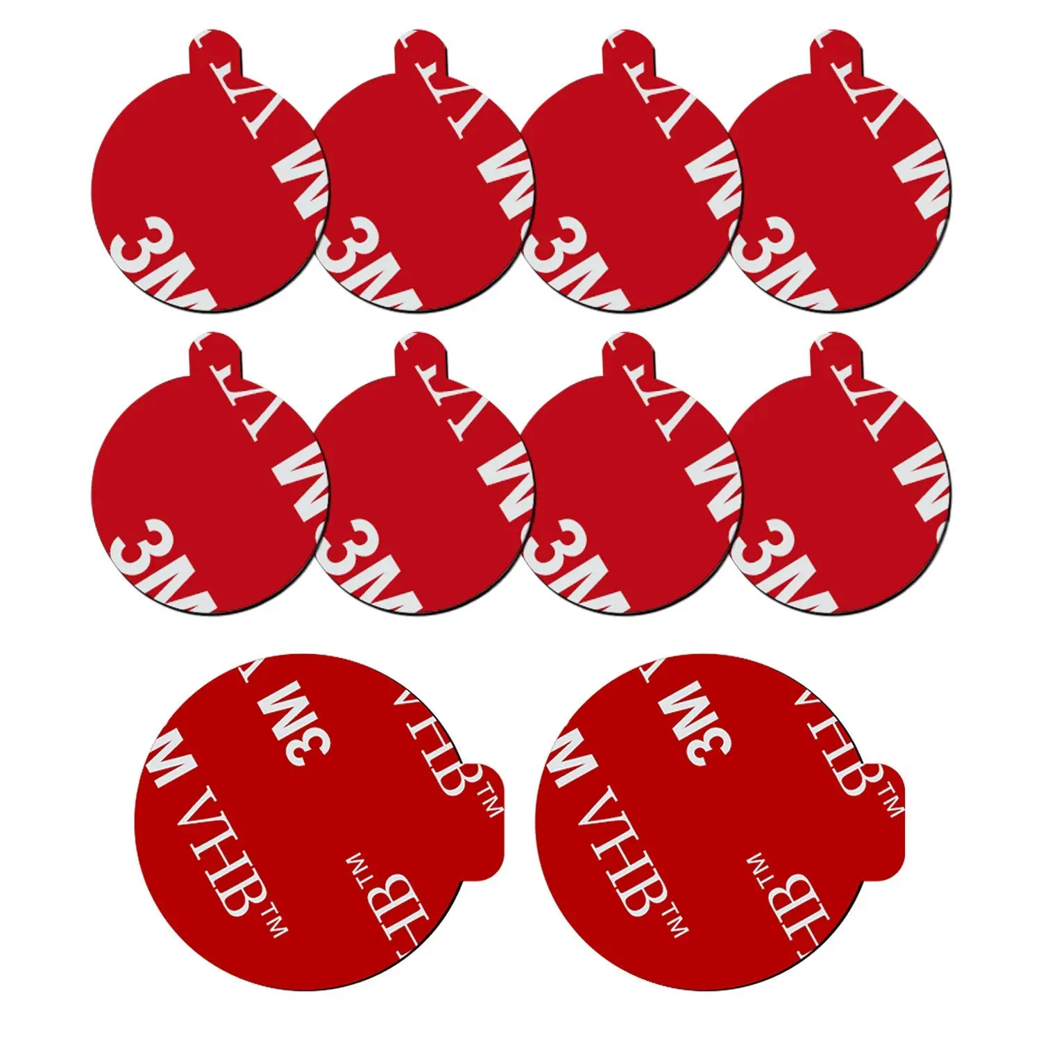 3M VHB Sticky Adhesive Replacement Car Mount Patches - 10 Pack for Socket Mount Base & Car Magnetic Phone Holder, 2x1.38in Double Sided Tape for Collapsible Grip & Stand Phone Holder Patches, Phone Ring Holder, Finger Holder