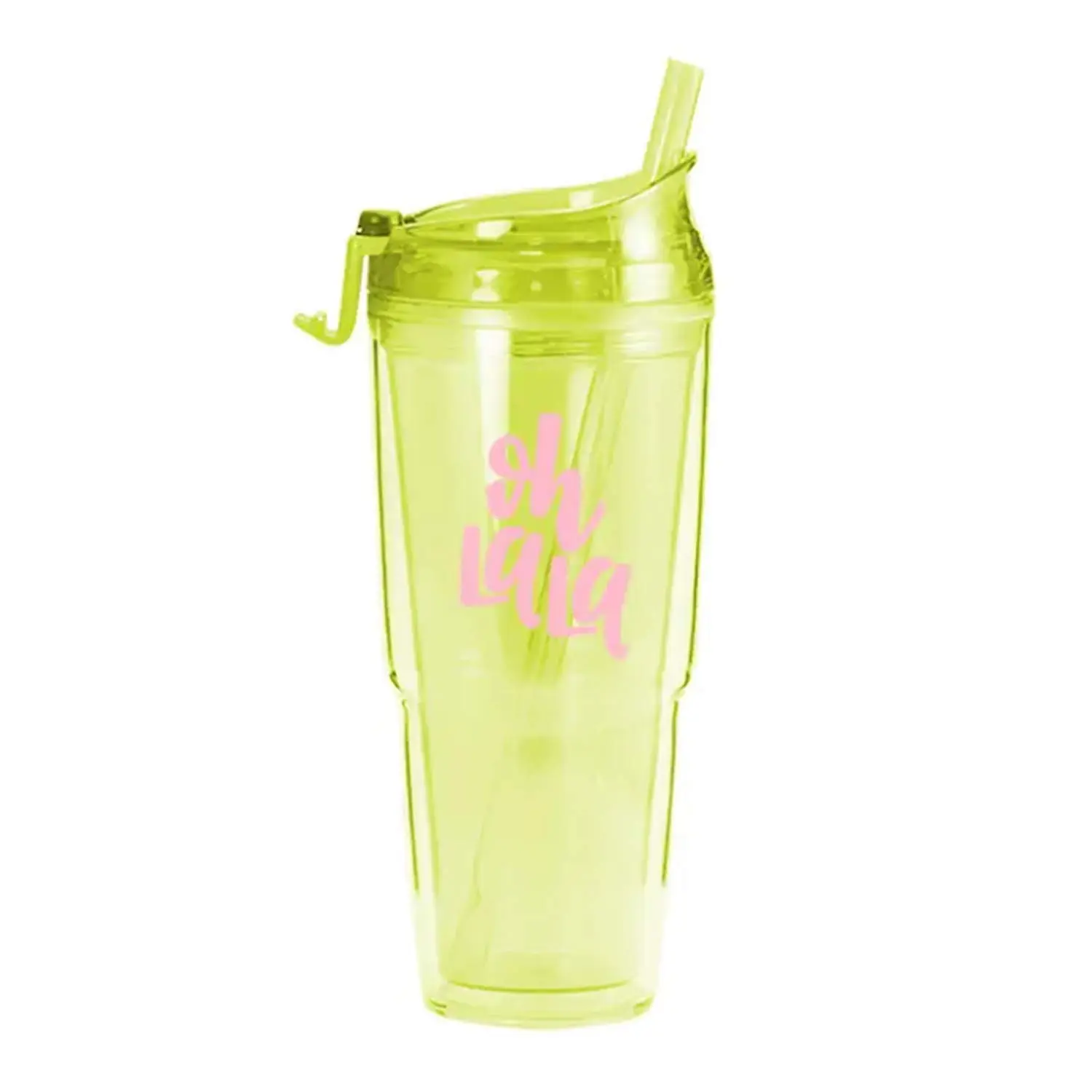 TOOT 16oz BPA-Free Double-Wall Acrylic Portable Water Bottle - Reusable, Washable Citron Tumbler for Kitchen Drink Use