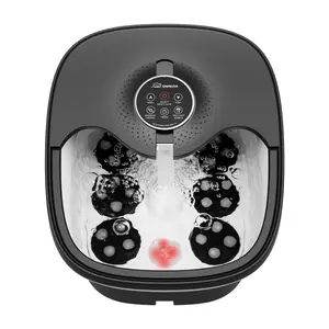 Snailax Foot Spa Bath Massager with Heat, Remote Control, Shiatsu Massage Rollers, Bubble, Temperature Control, Collapsible, Pedicure Foot Soaking Tub