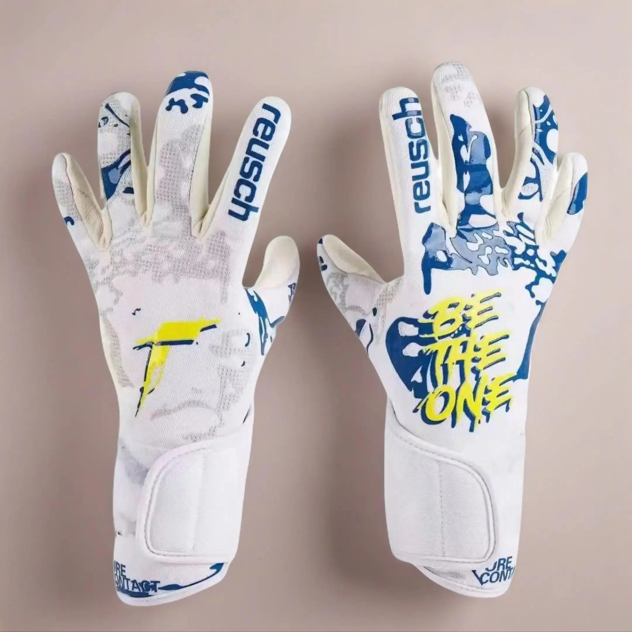 White Latex Non-Slip Goalkeeper Gloves for Football Training Breathable Professional Soccer Goalie Gloves with Strong Grip summervibes finger save palm