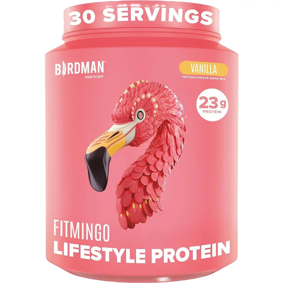 Fitmingo Plant Based Protein Powder- Vanilla Flavor 2.24lbs- Gluten Free Dairy Free Sugar Free 23g Protein Per Serving Ideal for Fitness and Wellness