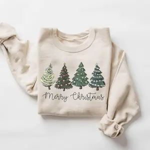 Christmas Trees Sweatshirt, Merry Christmas Sweatshirt, Holiday Sweater, Womens Holiday Sweatshirt, Christmas Sweatshirt, Winter Sweatshirt