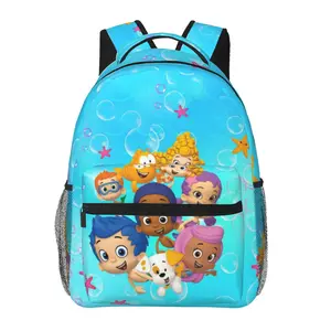 Men's Bubble Guppies Backpack Cute Lightweight Nonny Laptop Backpack Casual Weekend Travel Daypack Zooli accessory bag for friends, colleagues, family holiday presents