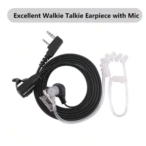MMLRADIO Walkie Talkie Earphone, Two Way Radio, Ear Hook Headset Earpiece with Microphone, Wired Headphones Compatible with Baofeng BF-888S UV5R 5RH 5RM UVS9