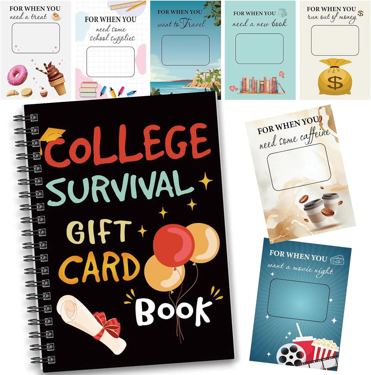 7x5 in Funny Cute College Planner Book - 2026 Planner Notebook, Cash Holder Organizer, Graduation & Birthday Gift for Sons, Daughters & University Students (Leaving Home Care Package Inclusion), Calendars Planners, Office Stationery Supplies