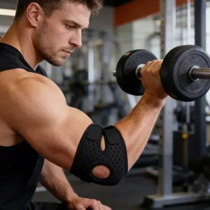 1PCS Elbow Brace, Adjustable Tennis Elbow Support Brace, Great For Sprained Elbows, Tendonitis, Arthritis, basketball, Baseball, Golfer's Elbow Provides Support & Ease Pains