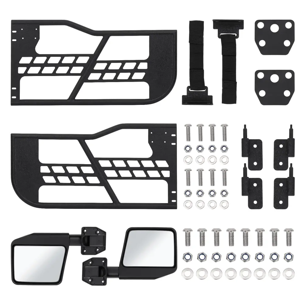 Gaomon Rust-Resistant Steel Weatherproof Tubular Half Trail Tube Doors, Family-Friendly 4-Piece 4-Door Front & Rear Set, All-Season Protection, Seamless Fit, Easy Installation, Compatible with 2021-2025 Models, for Trail Crawling