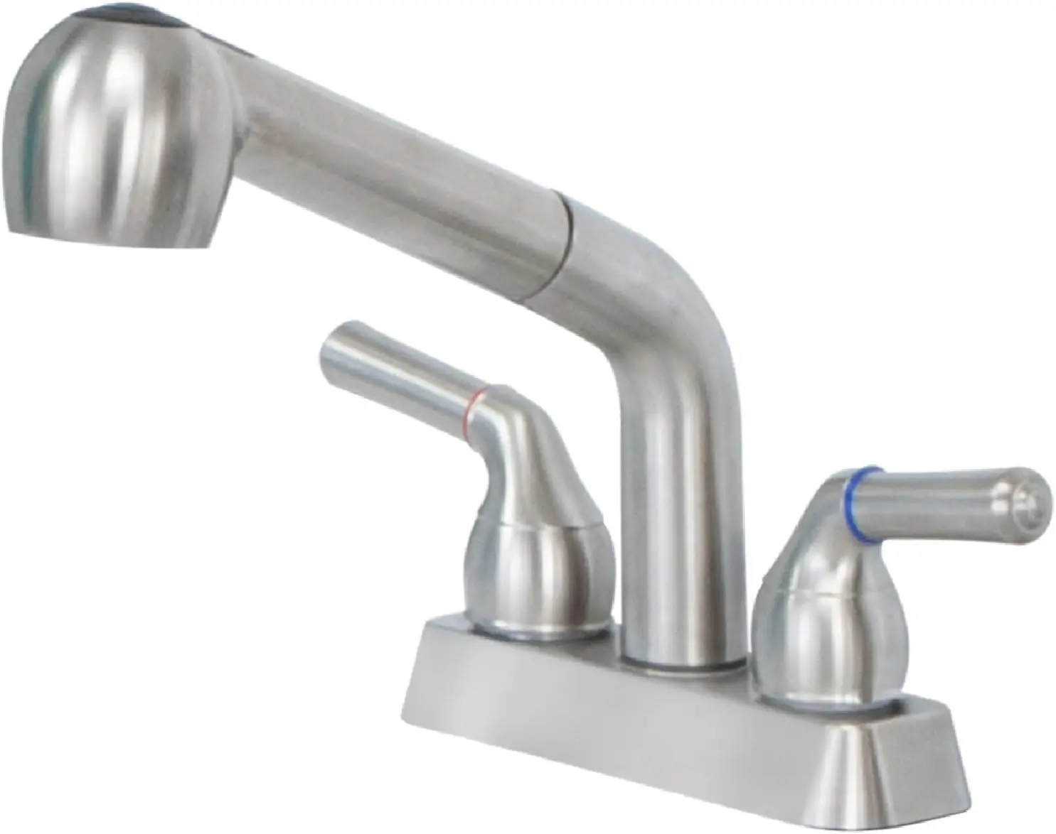 Upgrade your laundry game with this dual-handle pull-out faucet!💦 2-mode spray, stainless finish, fits any standard utility sink.Easy install in minutes!#homeupgrade#laundryroom
