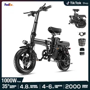 Summervibes Black Technology Electric Folding Ebike, 500W Motor, 48V 15Ah Battery, 14-Level Shock Absorption, 80Km Range, Dual Disc Brakes, UL2849 Certified, for Hardcore Outdoor Cycling, Ebikes