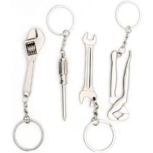 4pcs Mini Wrench Tool Keychain Metal Spanner Keyring Pendant Key Holder Organizer Keyfob Gift for Men Women Multitool Keychain Tool Keychains