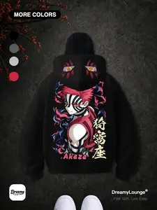 Demon Slayer Mitsuri Dressing Cos Design Element, Loose-Fit Hooded Sweatshirt, Graphic Print, Suitable for Home or Outdoors, Demon Slayer Hoodie