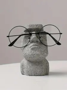 Handmade Portrait stone Carving Glasses Spectacle Holder Stand Sunglasses Display Rack Home Office Desk Décor Home Decor Accessory Christmas Gift