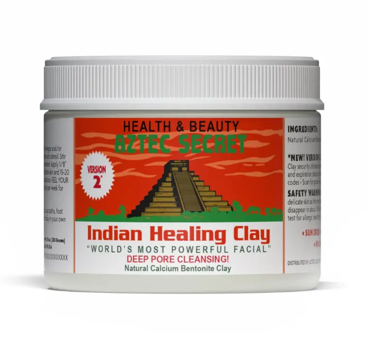 Aztec Secret - Indian Healing Clay 10oz Jar - Deep Pore Cleansing Facial & Body Mask – The Original 100% Natural Calcium Bentonite Clay