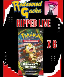 6x Pokémon TCG Perfect Order Booster Packs - Ripped LIVE
