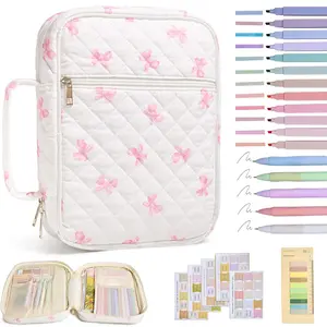 Bible Cover Case for Women Large Bible Cover with Durable Handle Quilted Bible Carrying Case for Girls Bible Study Supplies Accessories