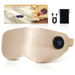 Heated Eye Mask – Cordless 100% Silk Eye Mask with Graphene Battery, 3 Heat Levels & Auto Shut-Off, Rechargeable Warm Compress for Dry Eyes, Sleep, and Travel