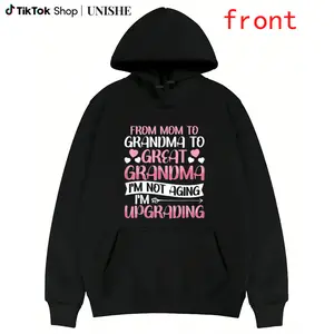 Long Sleeve Hoodie for First Time Great Grandma – 100% Love and Pride