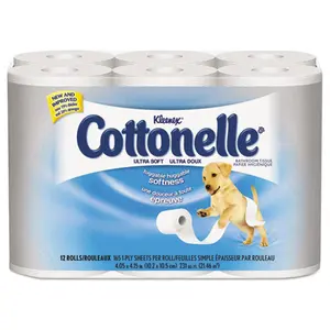 212 MAIN Single-Ply Cushiony Soft Toilet Tissue, 12-Pack Rolls (165 Sheets Each), White Bathroom Fixture Accessory, 12456PK