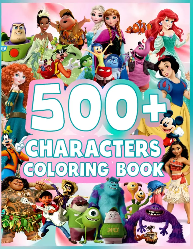 Coloring Book: 500+ Characters - A Simple Product Title Based on Provided Information