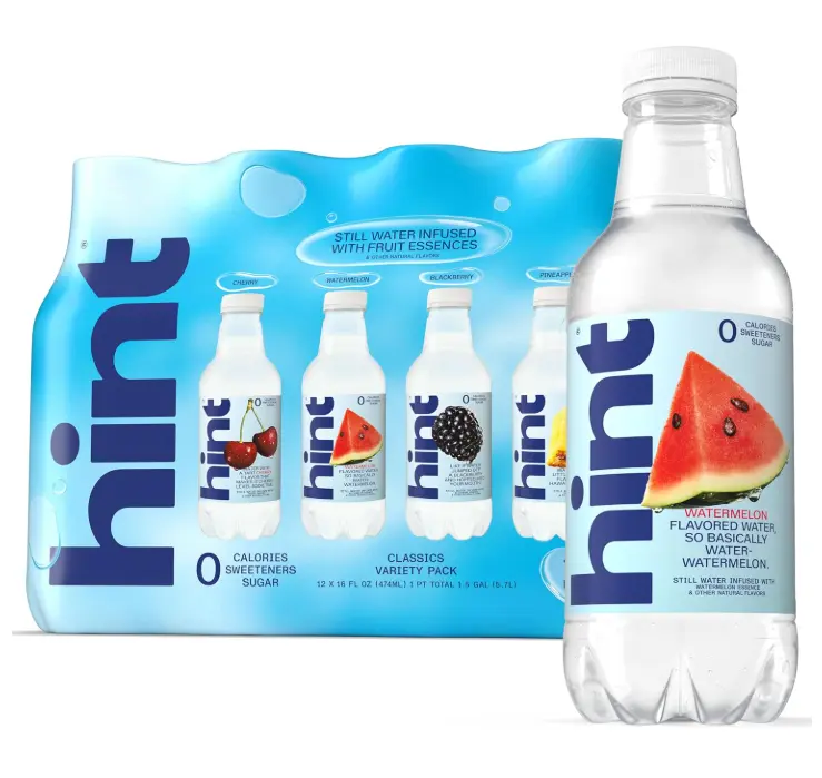 Hint Infused Bottled, Best Sellers Variety Pack - Sugar Free Flavored with Zero Calories, Natural Essences, and No Artificial Sweeteners - 16 Fl Oz (Pack of 12)