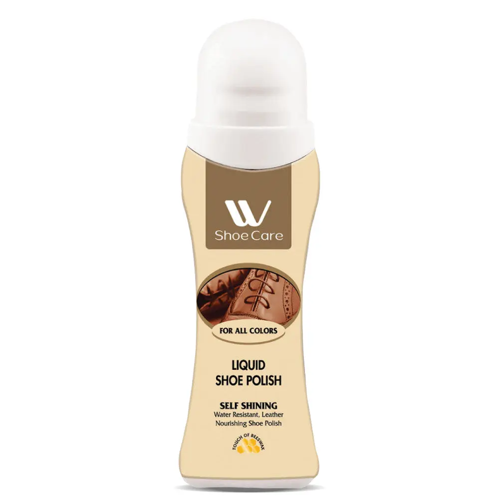 WBM Liquid Shoe Polish – Neutral, 2.53 oz | Quick Shine & Protection for All Shoe Colors